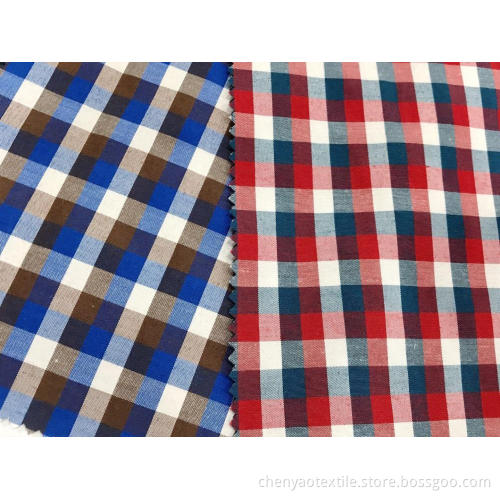 T/C (40%Cotton 60%Polyester) Woven Yarn-dyed Plaid Fabric